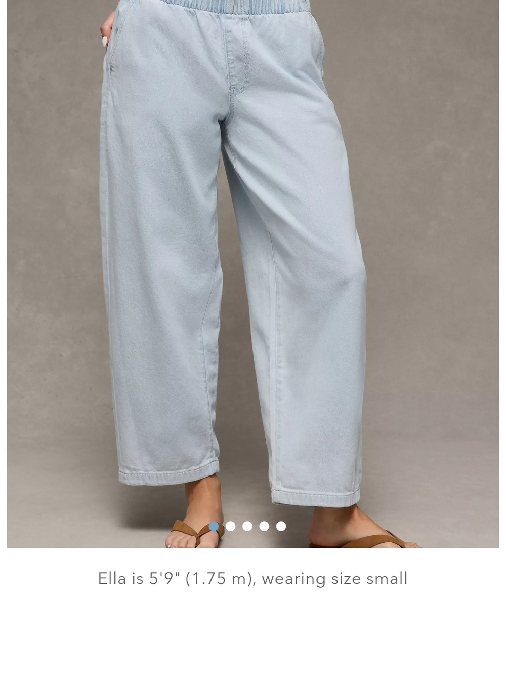 American Eagle Outfitters Light Blue Wide-Leg Jeans